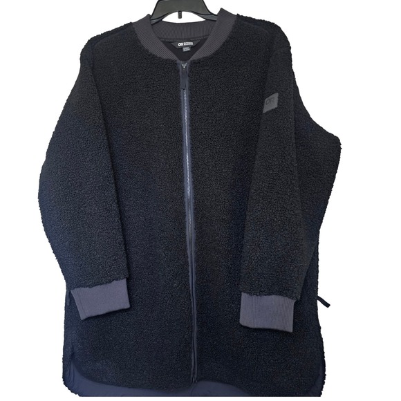 Outdoor Research Women's Juneau Sherpa Fleece Coat Jacket, XL, Black - Picture 1 of 11